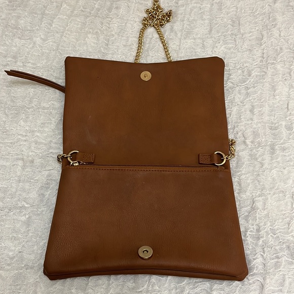 NWOT Rampage Golden Brown Crossbody Purse - Picture 7 of 16